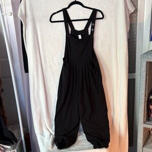 HALARA Black Women's Jumpsuit with Adjustable Straps